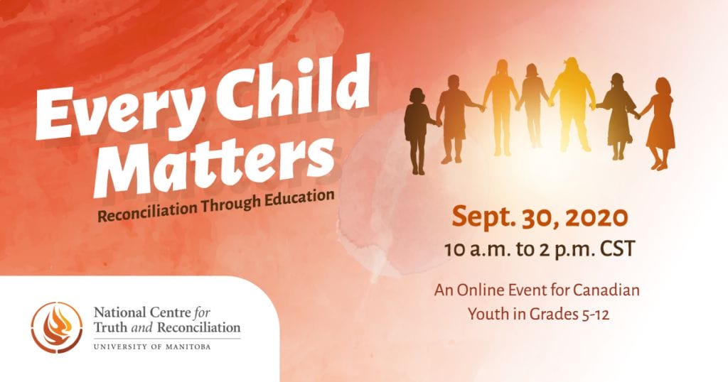 Every Child Matters Sept. 30, 2020 event poster. 