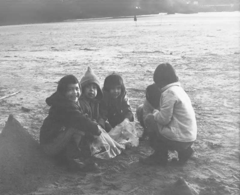 Group of students playing outside