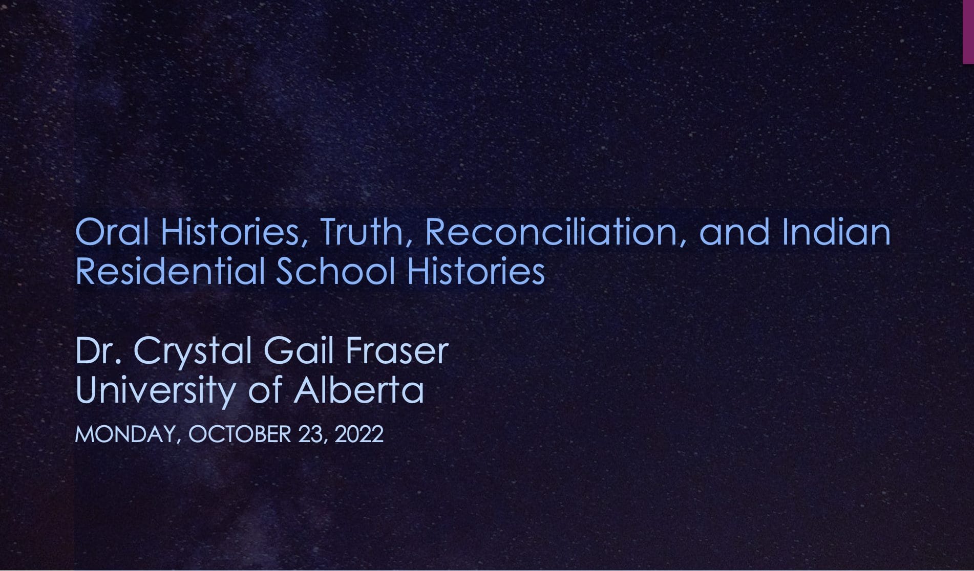  Oral Histories, Truth, Reconciliation, and Indian Residential School Histories