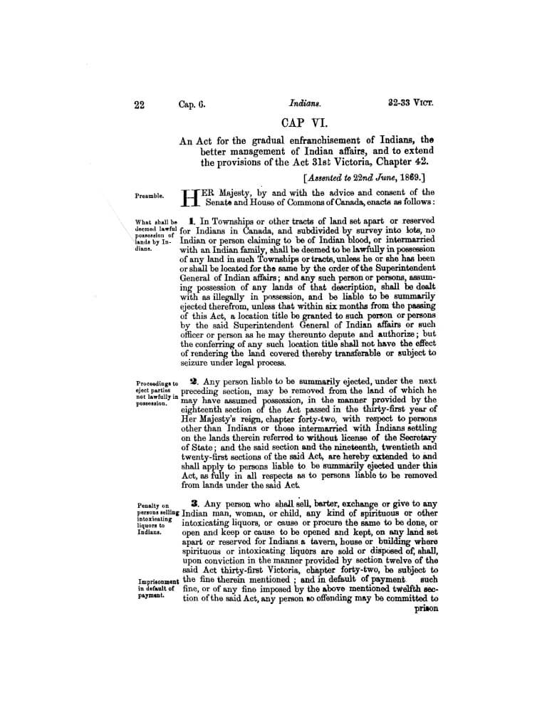 Cover for document "1869 Gradual Enfranchisement Act"