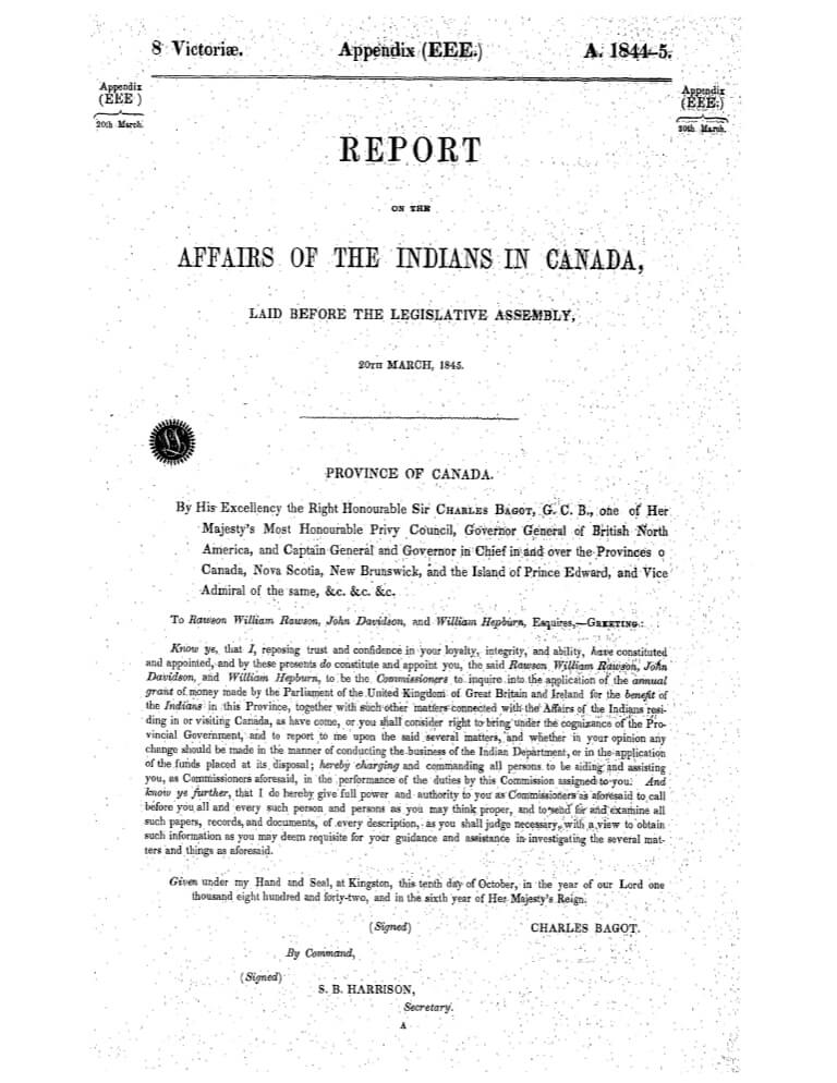 Cover for document "Bagot Report"