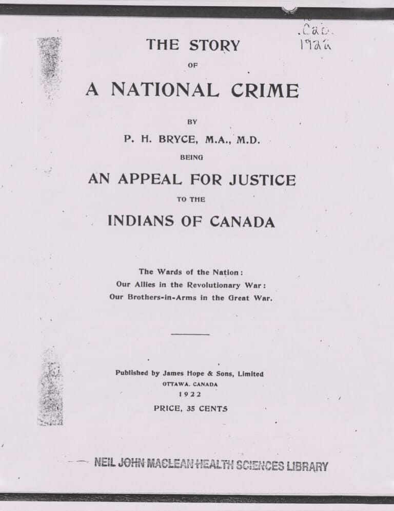 Cover for document "The Story of A National Crime"