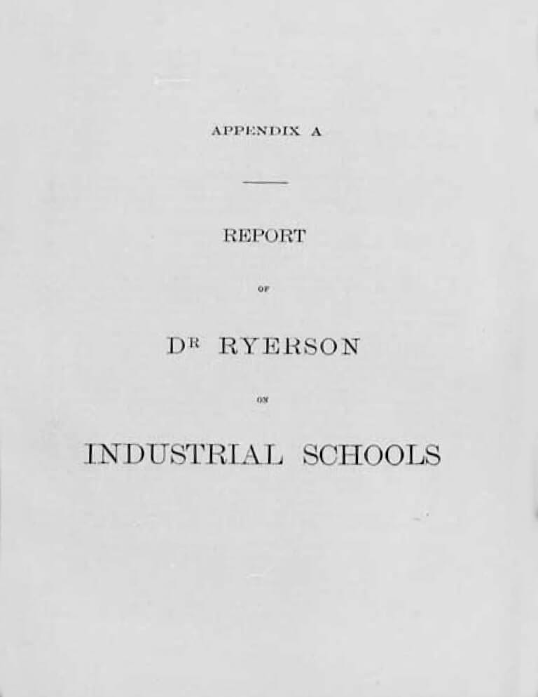 Cover for document "Ryerson Report"