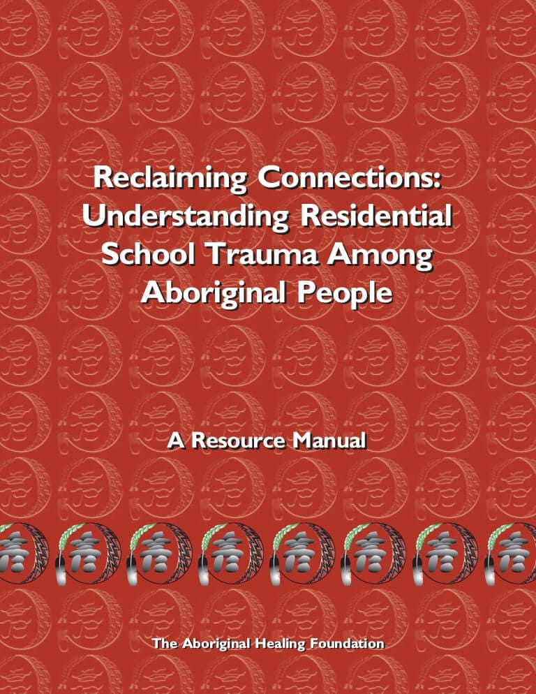 Cover for document "Reclaiming Connections: Understanding Residential School Trauma Among Aboriginal People"