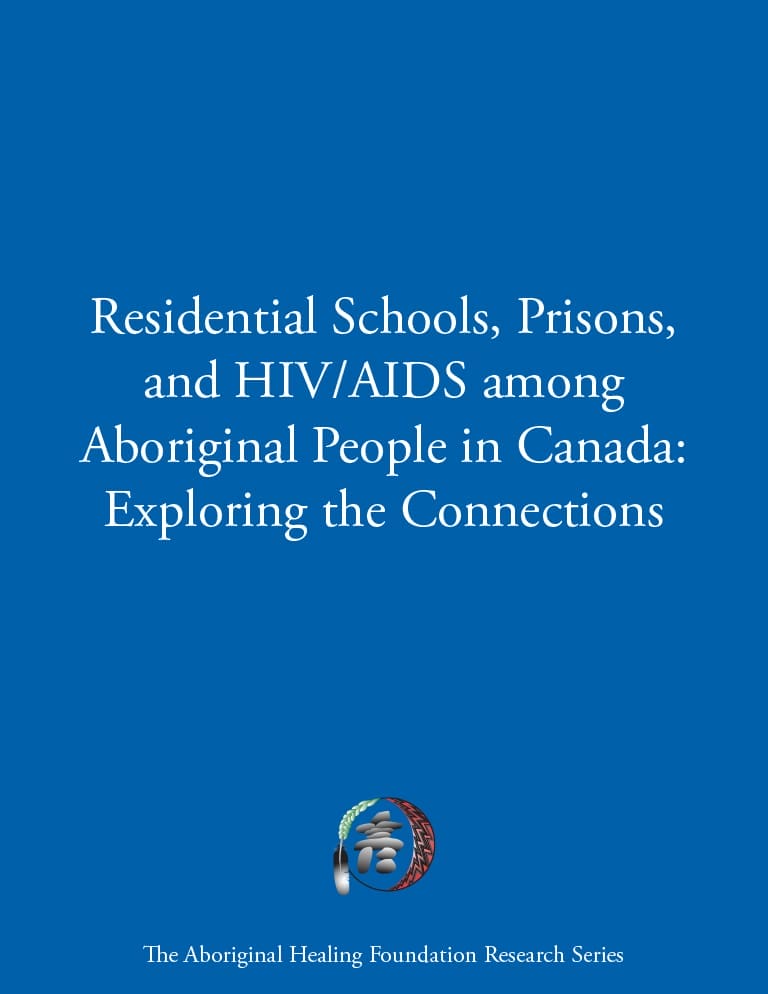Cover for document "Residential Schools, Prisons, and HIV/AIDS among Aboriginal People in Canada: Exploring the Connections"